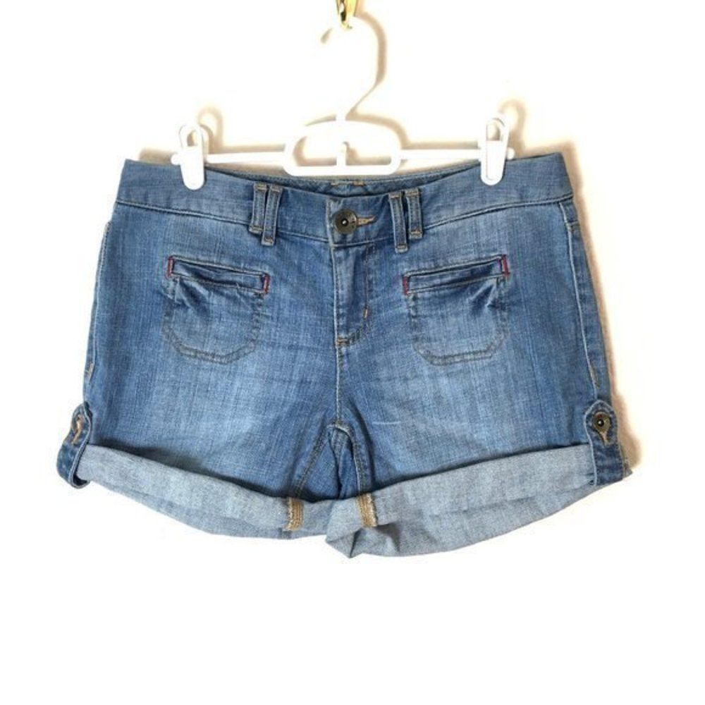 Tommy Hilfiger Jean Shorts Women’s Size 2 Roll Up Hem Blue Denim